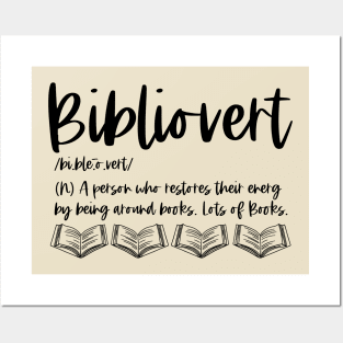 Bibliovert - Bibliophile Definition Book Lover Reader Bookish Bookworm Posters and Art